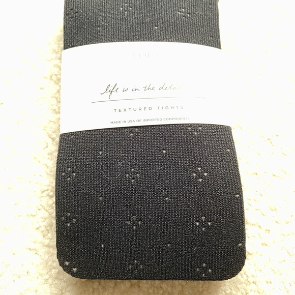 LOFT Accessories - NWT Textured Tights - Black